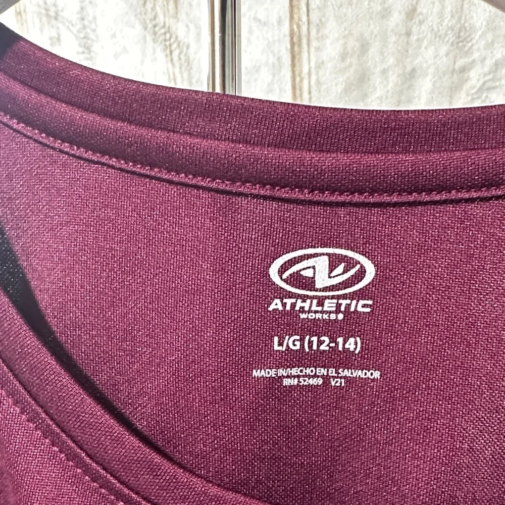 Athleta Burgundy Long Sleeve Tee - Picture 2 of 5